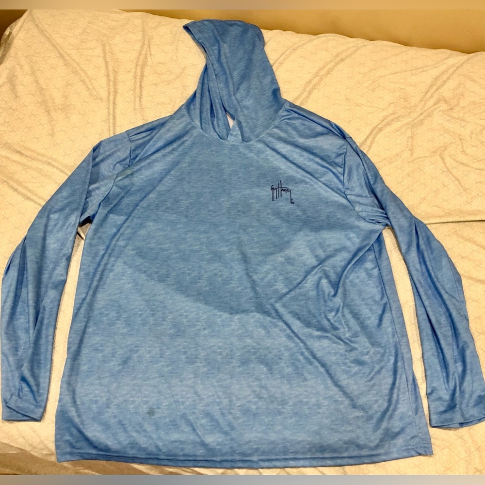 Guy Harvey Sun hoodie shirt . Blue size XXL